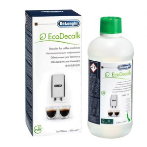 Delonghi Ecodecalk 500ml-es vízkőoldó kicsomagolva és a doboz.